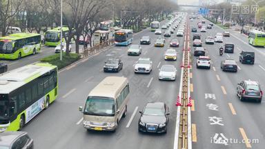 北京国贸长安街车流